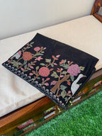 Tissue korean machine flemingo cut work (premium) with border work blouse