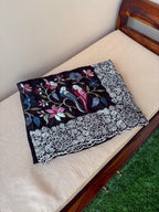Emerald Tissue Frendy Saree with Floral & Parrot Design Border, Printed Pallu & Delicate Lace Border