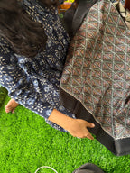 Tissue korean machine work (premium) with katha work blouse