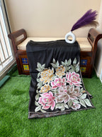 Tissue korean machine work (premium) with katha work blouse