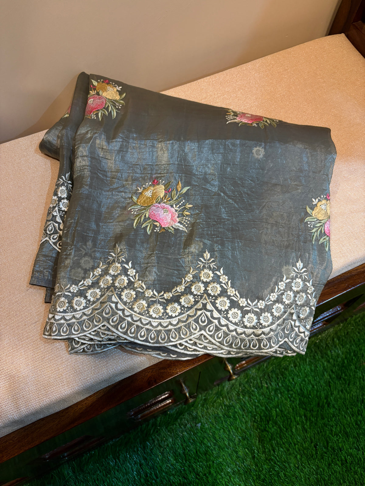 Crush Tissue Saree