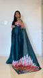 Tissue korean machine work (premium) with statement pallu shoulder design