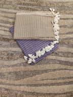 Mul Cotton Striped Saree with Tassels