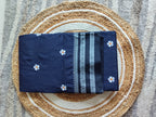 Silk Cotton Prajakta Print Narayan Peth Border Saree with Contrast Pallu & Blouse Piece