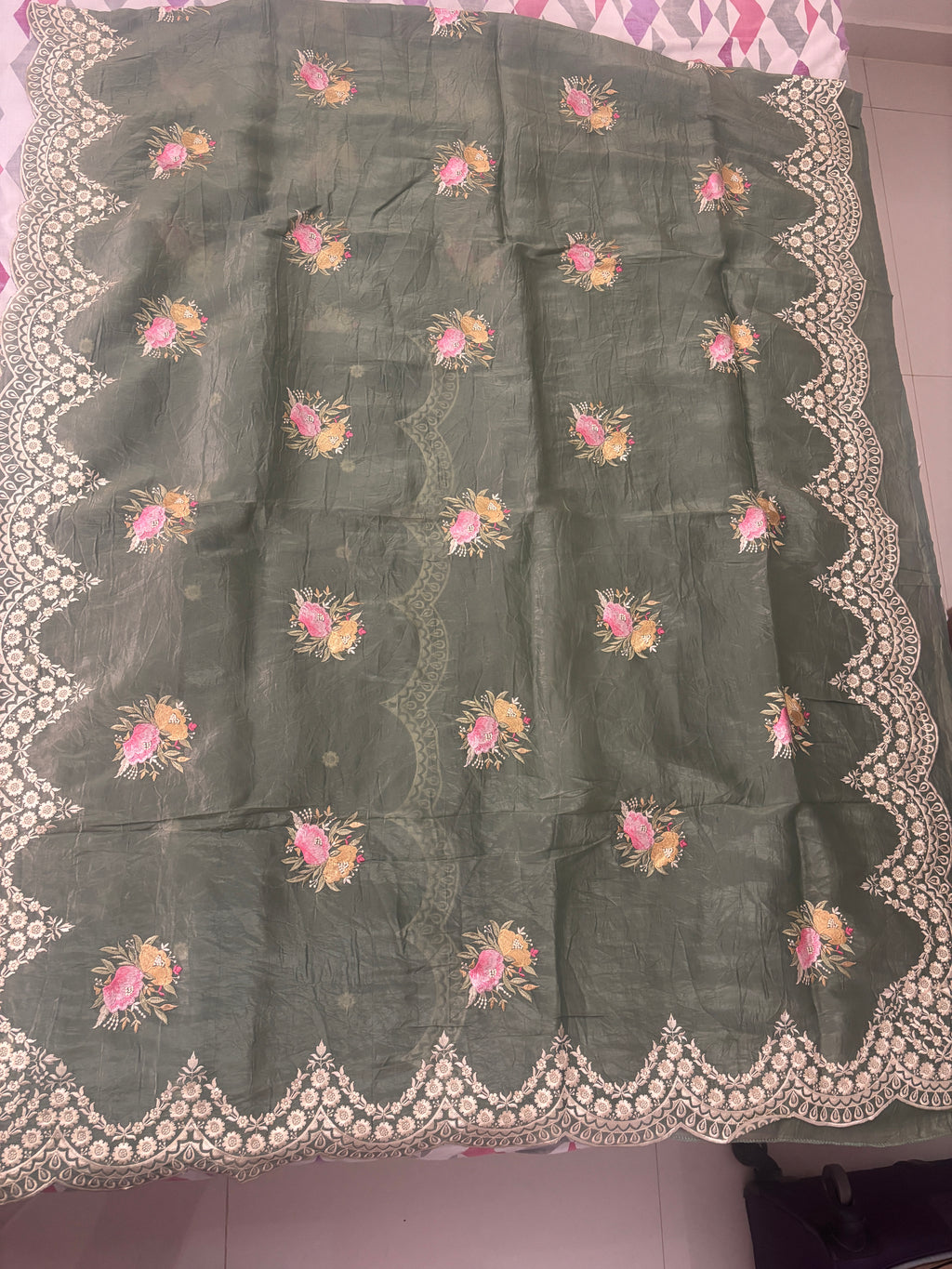 Crush Tissue Saree