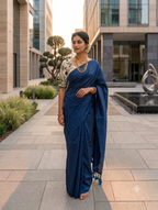 Premium Khadi Cotton Saree with Designer Embroidered Blouse