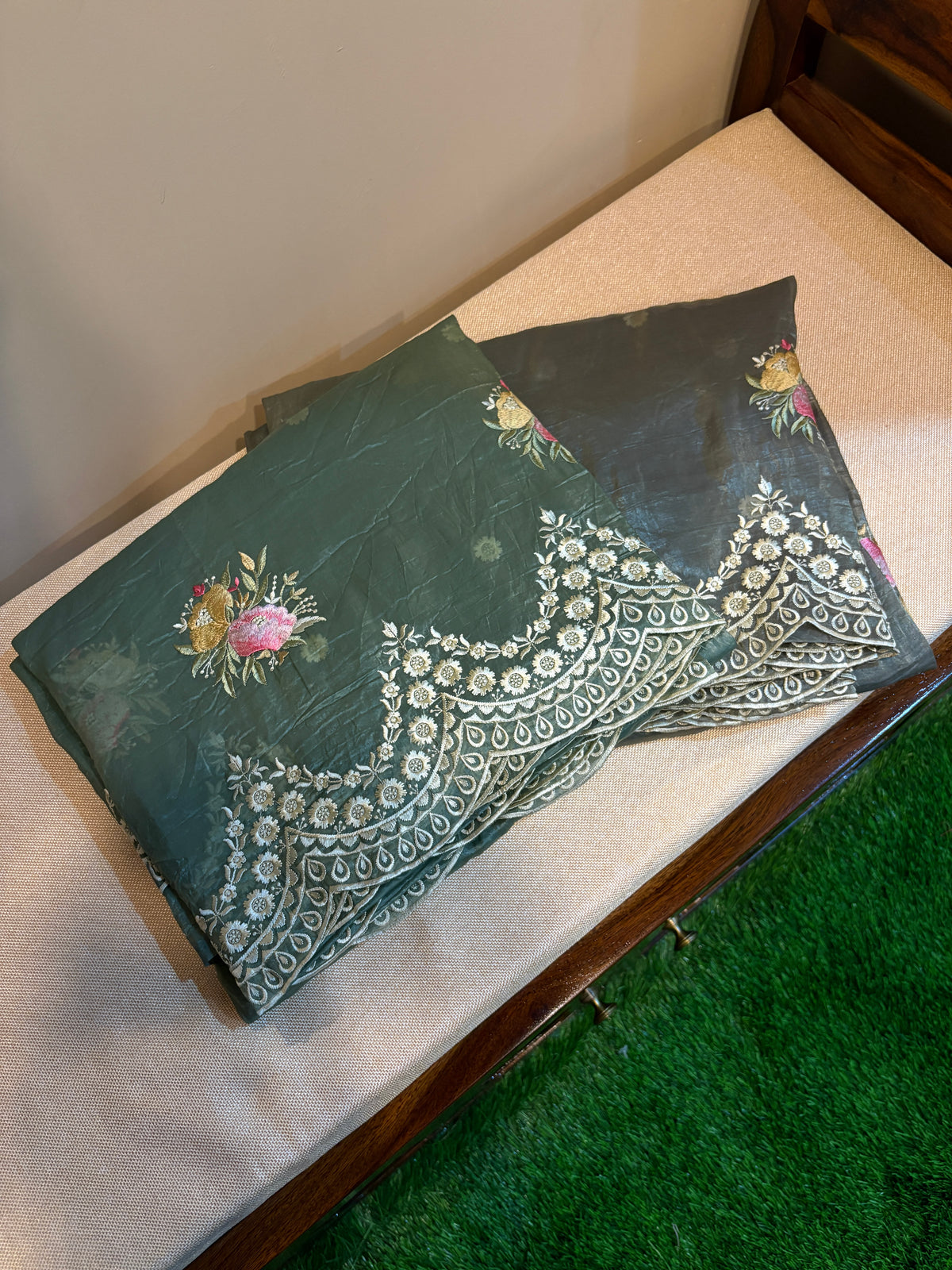 Crush Tissue Saree